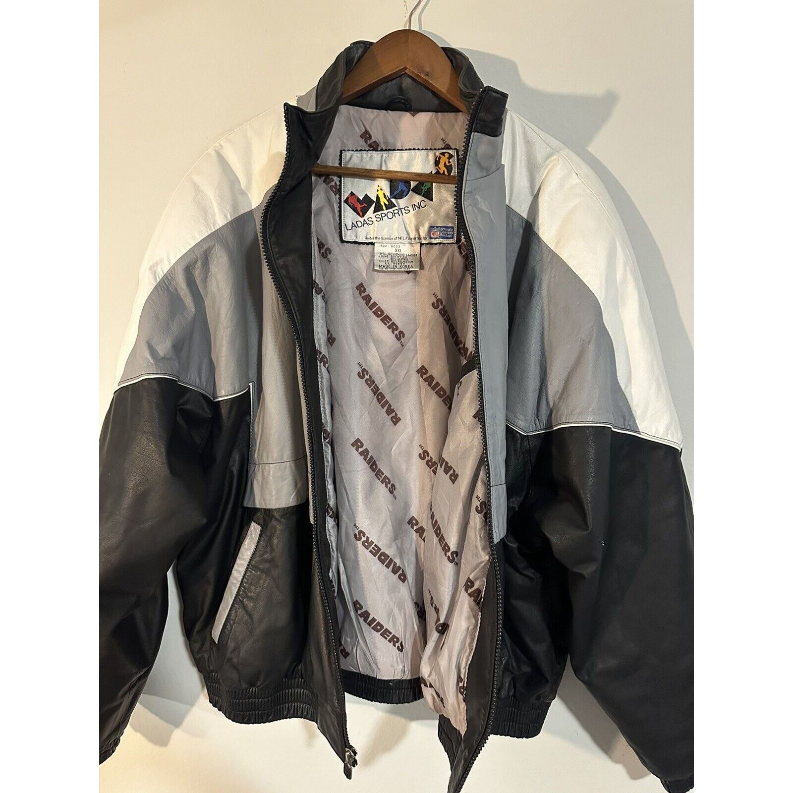 NFL Vintage LADAS sports Inc Raiders Leather Jacket Size US XXL / EU 58 / 5 - 1 Thumbnail