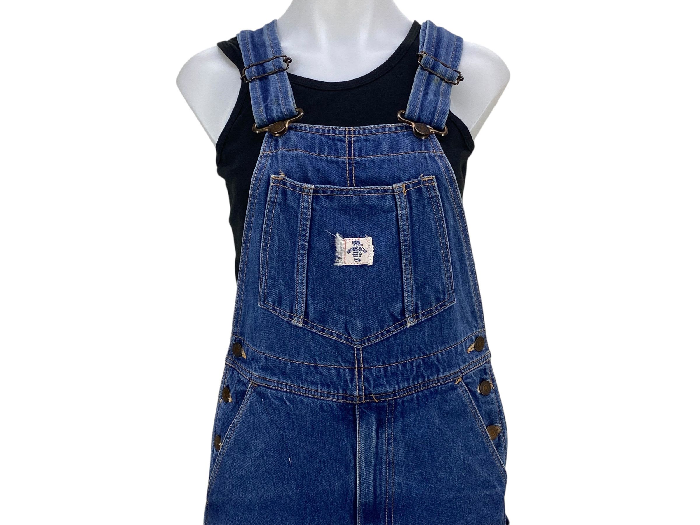 Edwin Edwin Overalls Hickory Workwear Bib Overalls Size 26" / US 2 / IT 38 - 3 Thumbnail