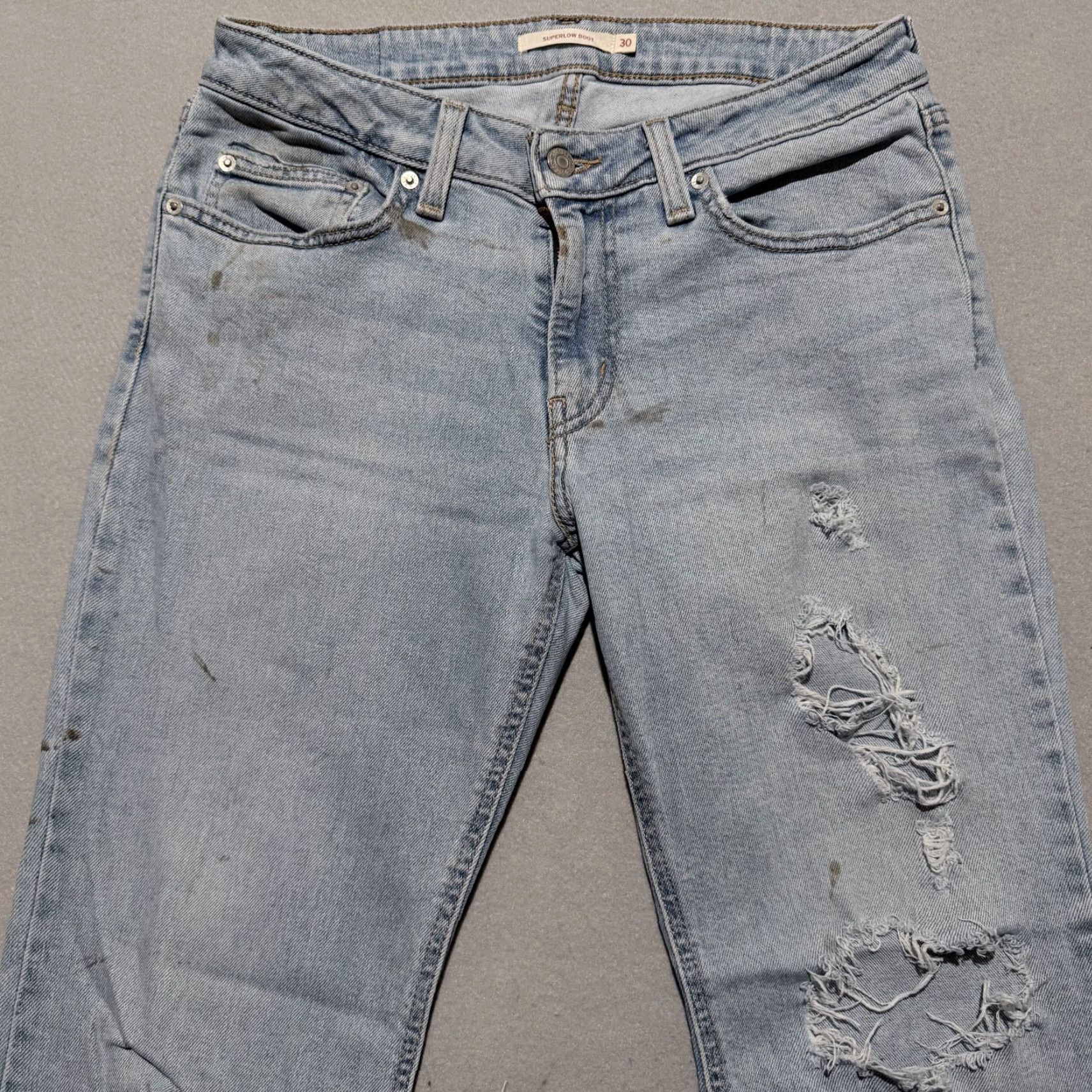 Levi's Levi’s Jeans Women Blue Distressed Bootcut 30x32 Denim Y2K Vintage? No - 30x32 Size 30" / US 8 / IT 44 - 3 Thumbnail