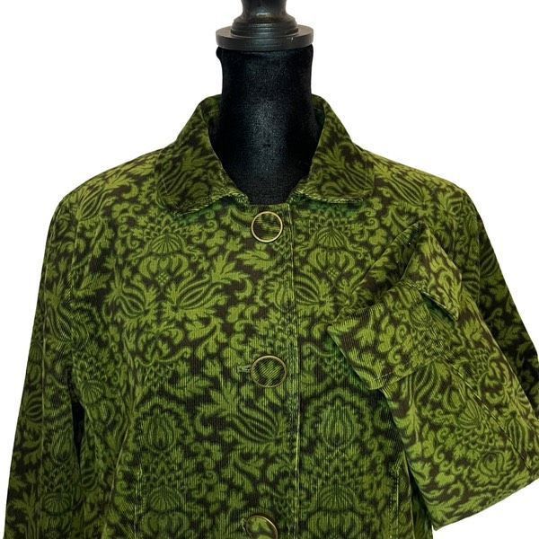 Vintage Vintage Talbots corduroy green paisley scroll jacket Size XL / US 12-14 / IT 48-50 - 1 Thumbnail