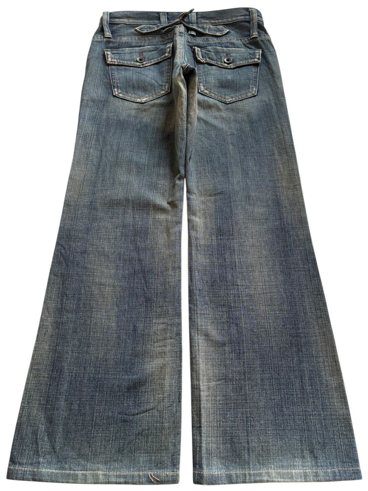Japanese Brand Vintage Japanese Brand Bush Pant Buckle Back Flare Jeans Size US 30 / EU 46 - 2 Thumbnail