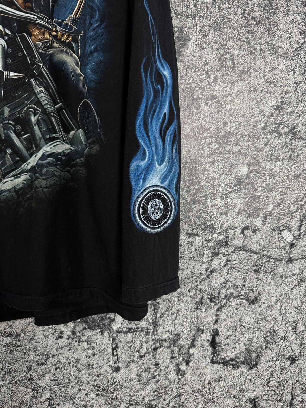 Vintage Rock Eagle Long Sleeve Tee Vintage Skeleton Motorcycle XL Size US XL / EU 56 / 4 - 6 Thumbnail