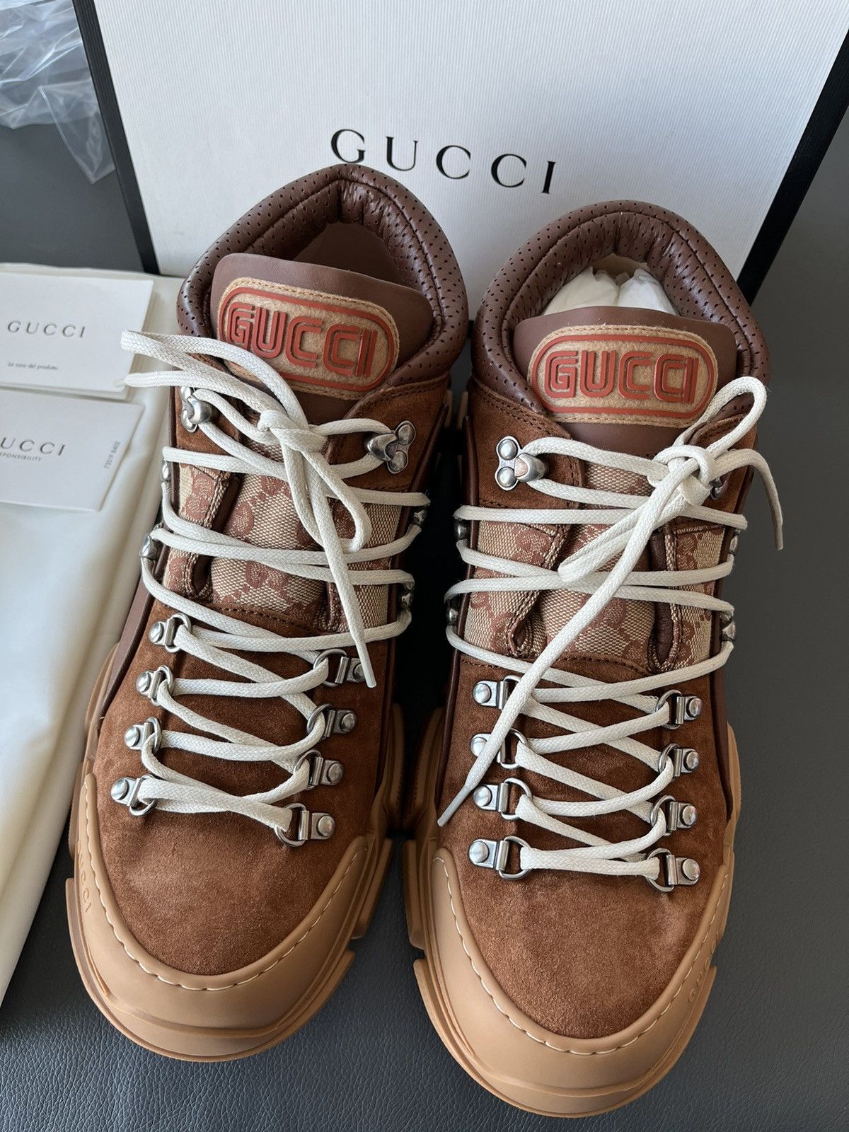 image of Sold Out Super Runway Gucci GG Leather Sneaker, Men's (Size 11.5)