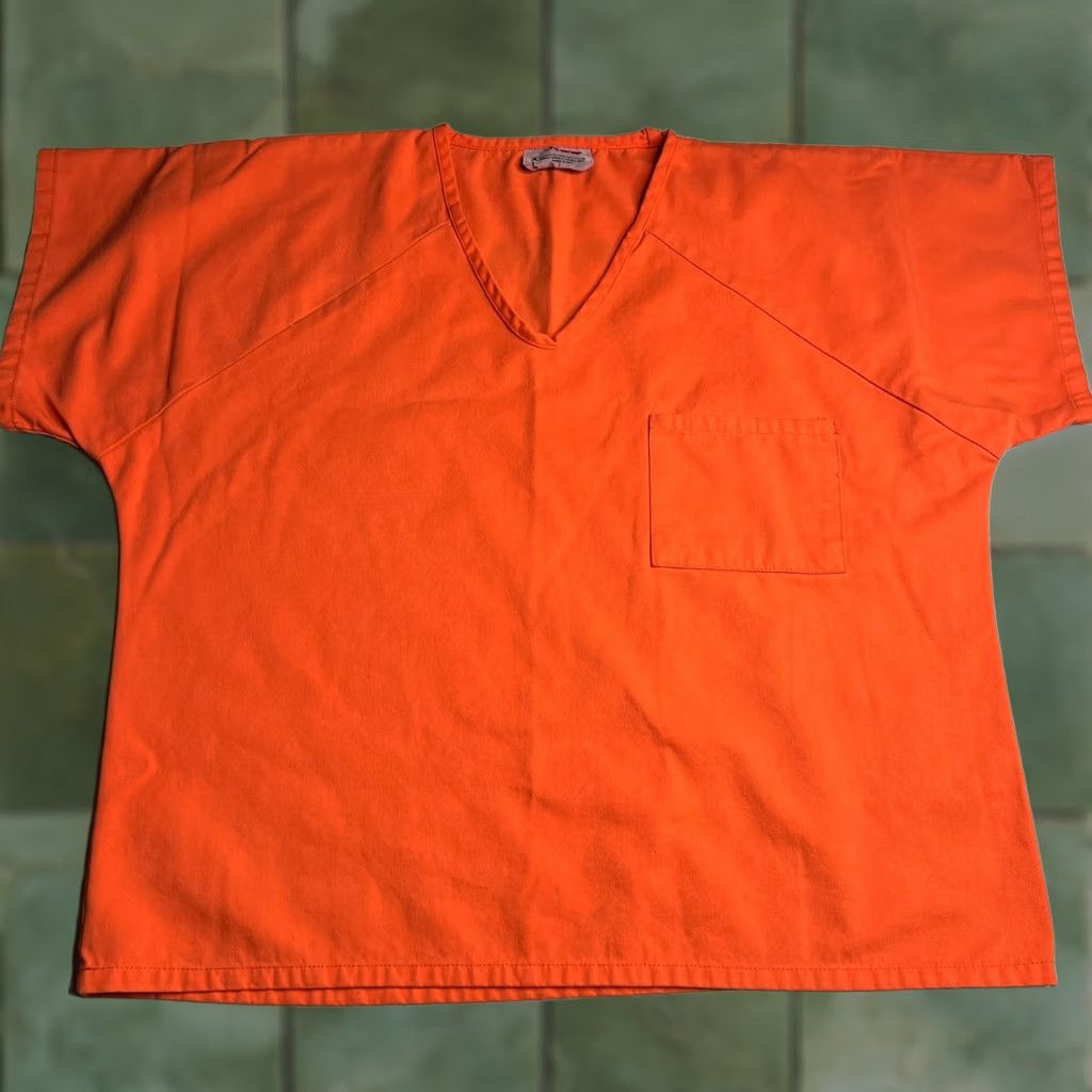 Barker VINTAGE Bob Barker Inmate Shirt Orange Jail Uniform XL Mens V ...