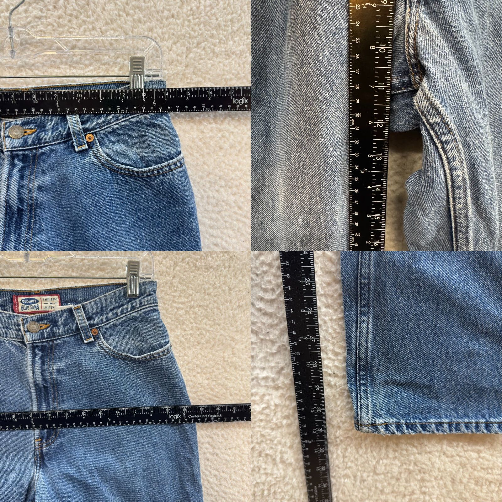 Old Navy VINTAGE Old Navy Jeans Straight Leg 8 28 High Waisted Medium Wash Cotton Denim Mens Girls Womens Size 30" / US 8 / IT 44 - 8 Thumbnail