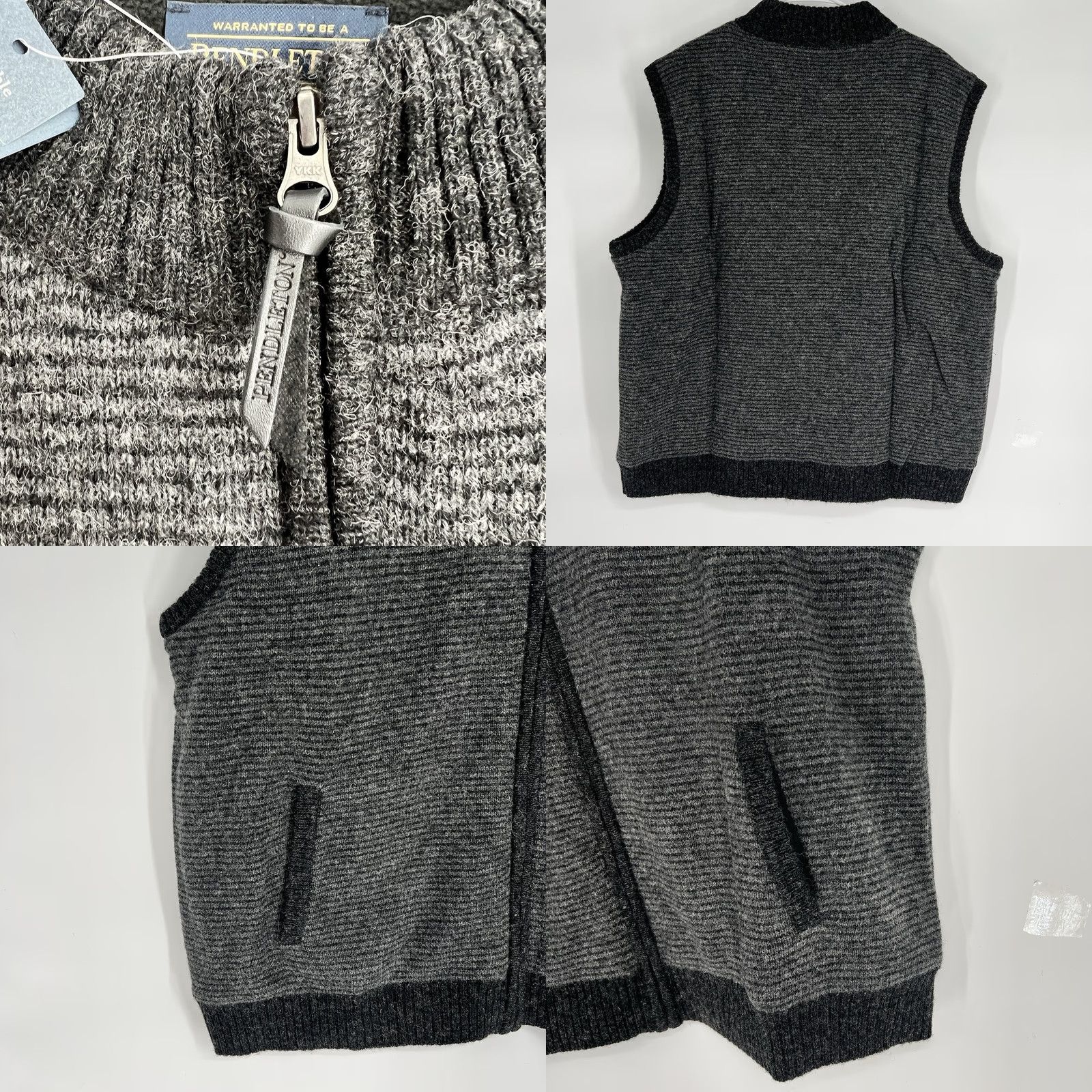 Pendleton VINTAGE Pendleton Sweater Vest Men NWT XXL Black Wool Full Zip Pockets Logo Classic 2XL Size US XXL / EU 58 / 5 - 8 Thumbnail