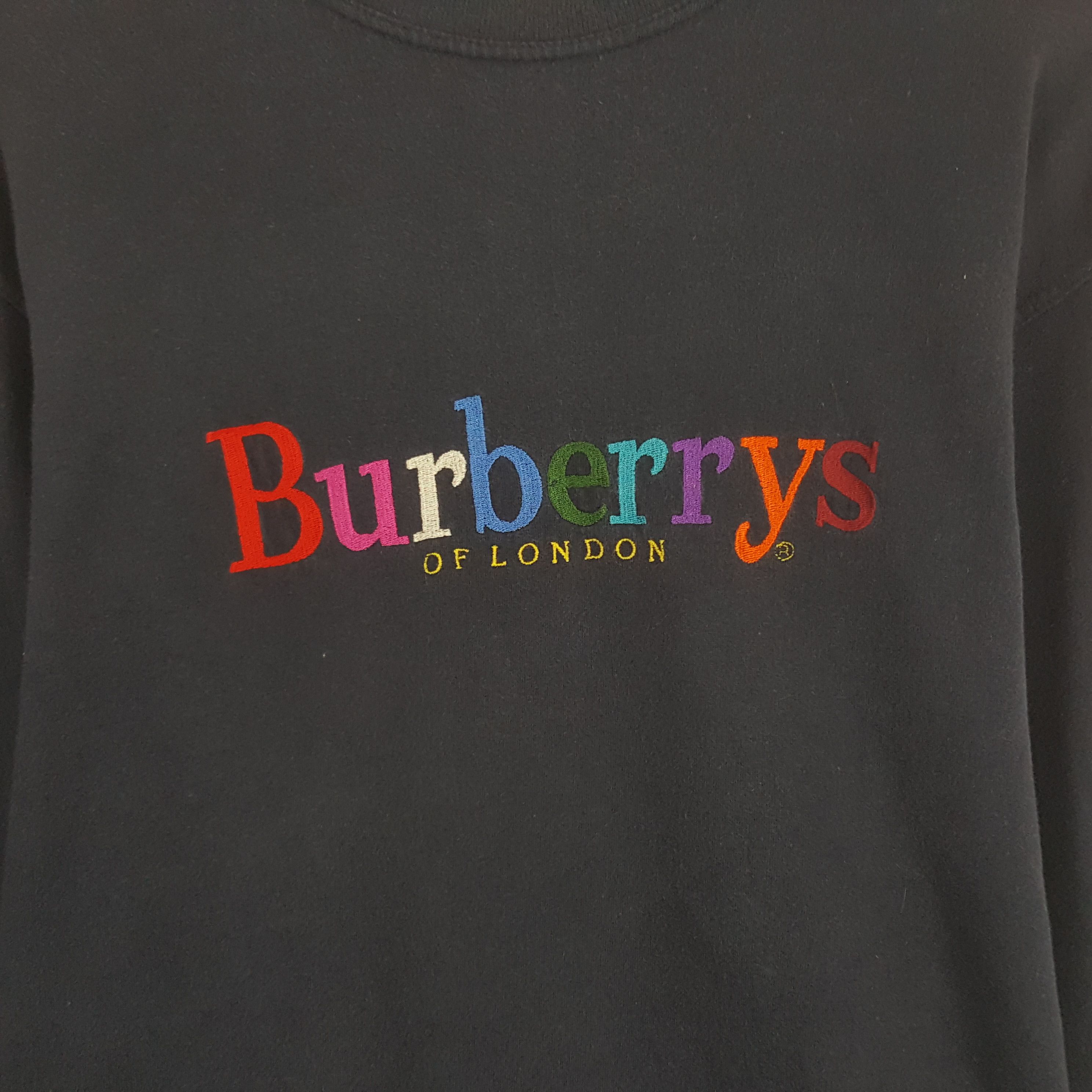Burberry × Vintage Vintage Burberrys Embroidery Logo Sweatshirt Size US L / EU 52-54 / 3 - 2 Thumbnail