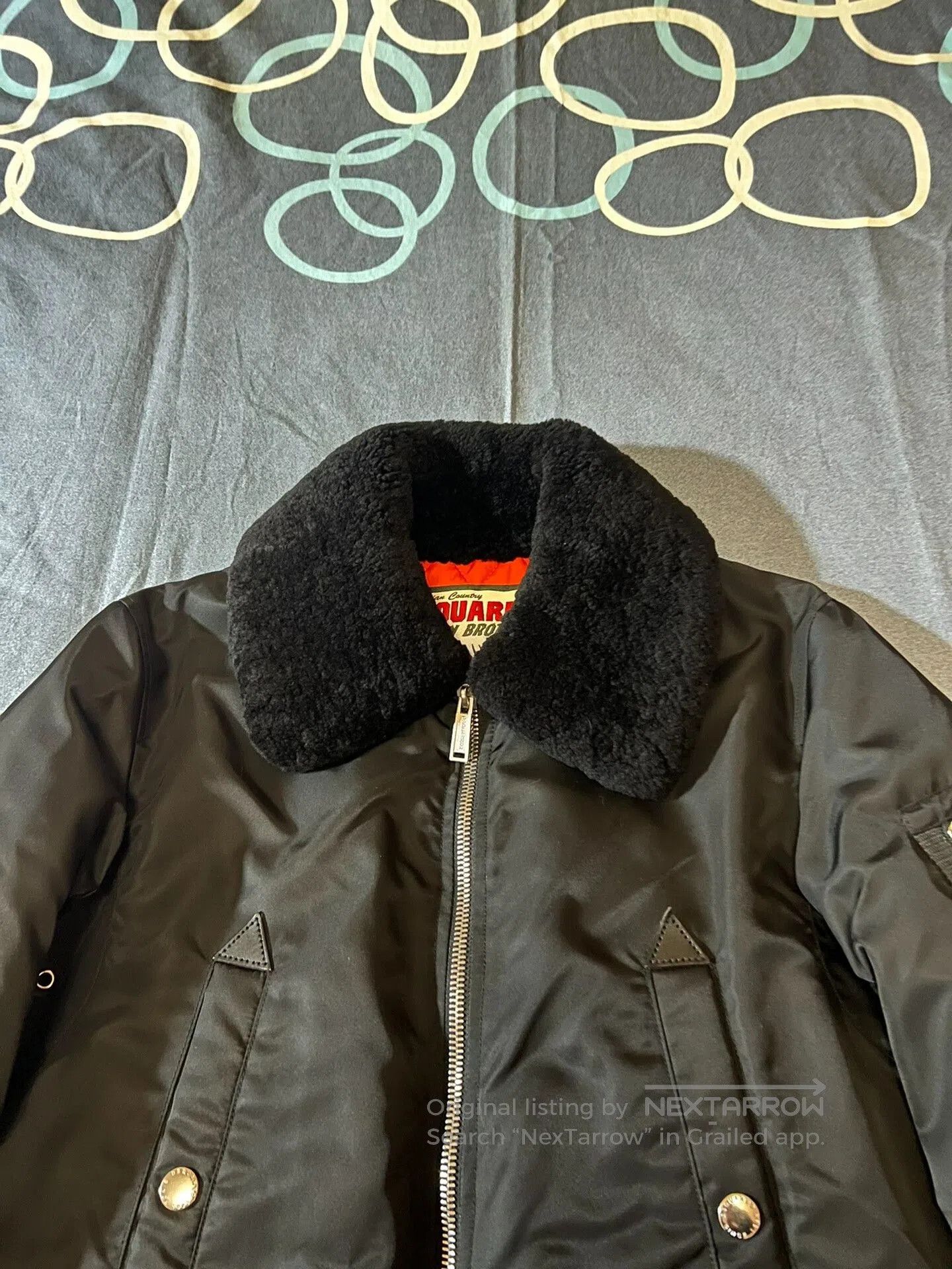 Dsquared2 dsquared2 black bomber jacket with fur collar. Size US L / EU 52-54 / 3 - 2 Thumbnail