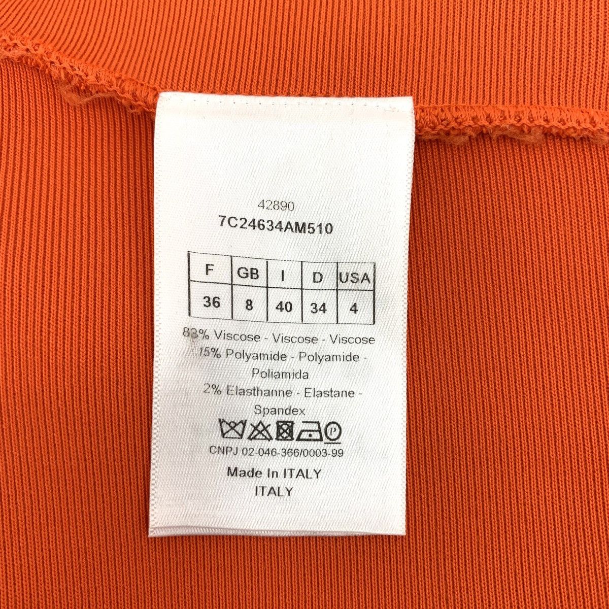 Dior Dior Orange Ribbon Design Crew Neck Short Sleeve Dress K26WX Size S / US 4 / IT 40 - 7 Thumbnail
