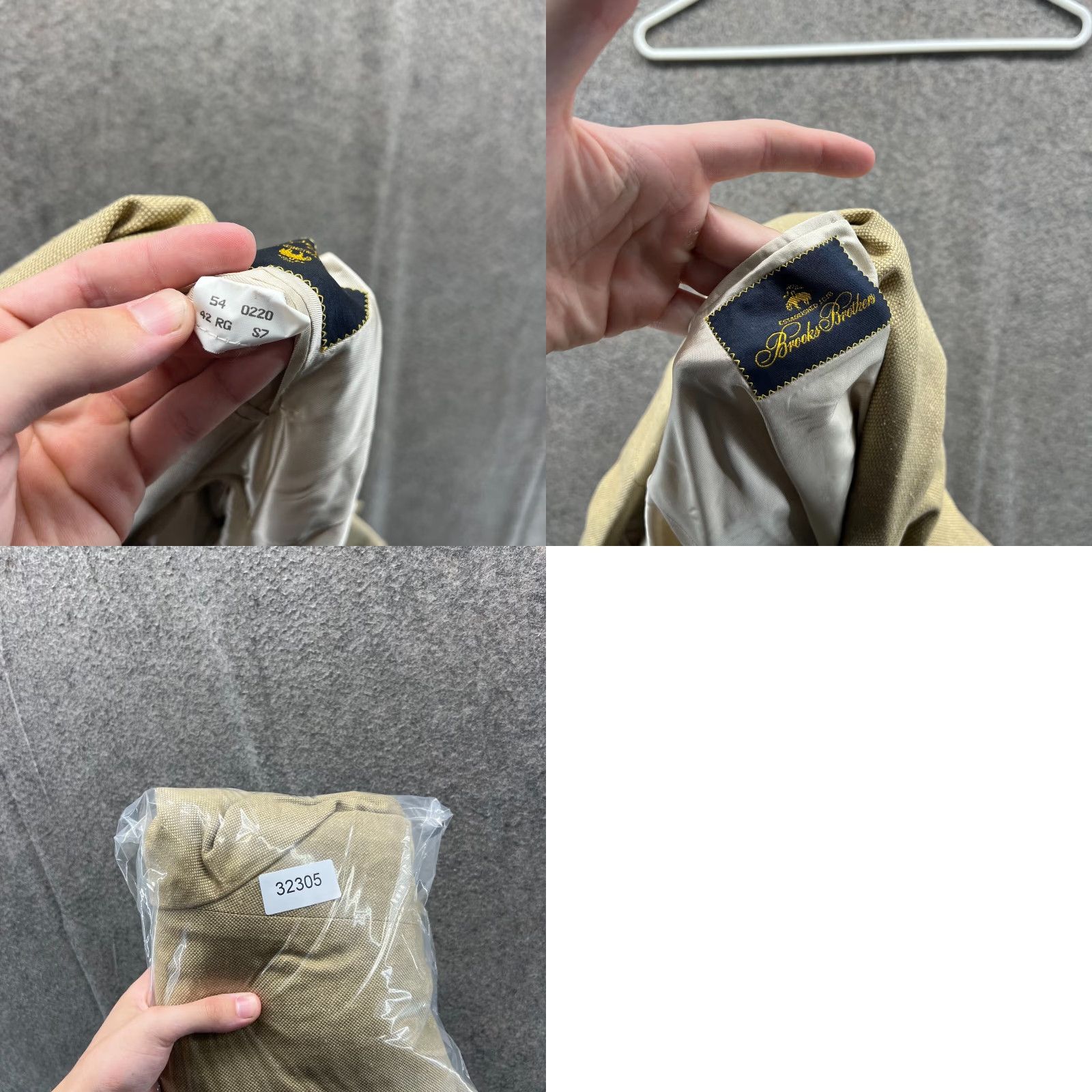 Brooks Brothers Brooks Brothers Blazer Mens 42R Beige Silk Sport Coat Jacket Tuxedo Dress Two-Button Regular Front Button Size 42R - 9 Thumbnail