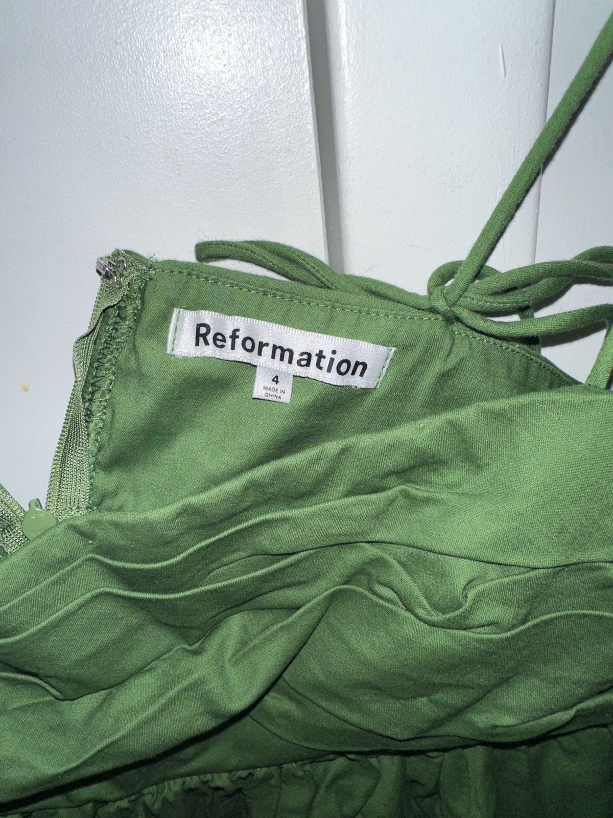 Reformation Reformation Mini Dress Green US Size 4 Size S / US 4 / IT 40 - 2 Thumbnail