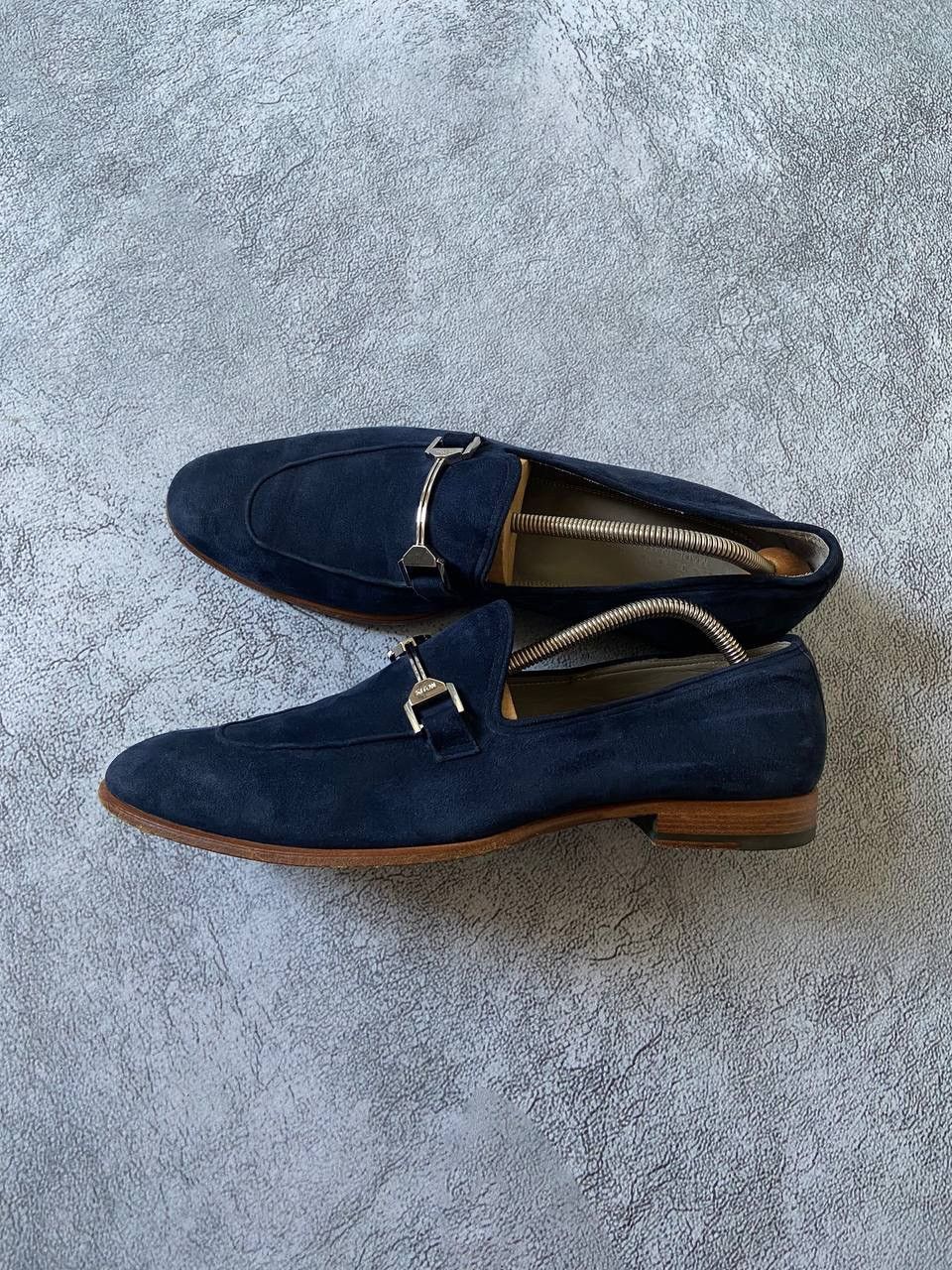 Kiton KITON Napoli Mens Blue Suede Shoes Loafers Men's Size US 9.5 / EU 42-43 - 6 Thumbnail