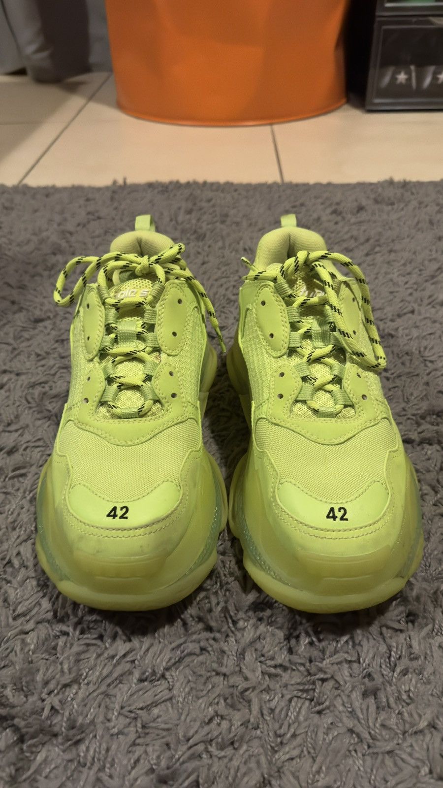 Balenciaga Balenciaga Triple S - Fluo Yellow Size US 9 / EU 42 - 5 Thumbnail
