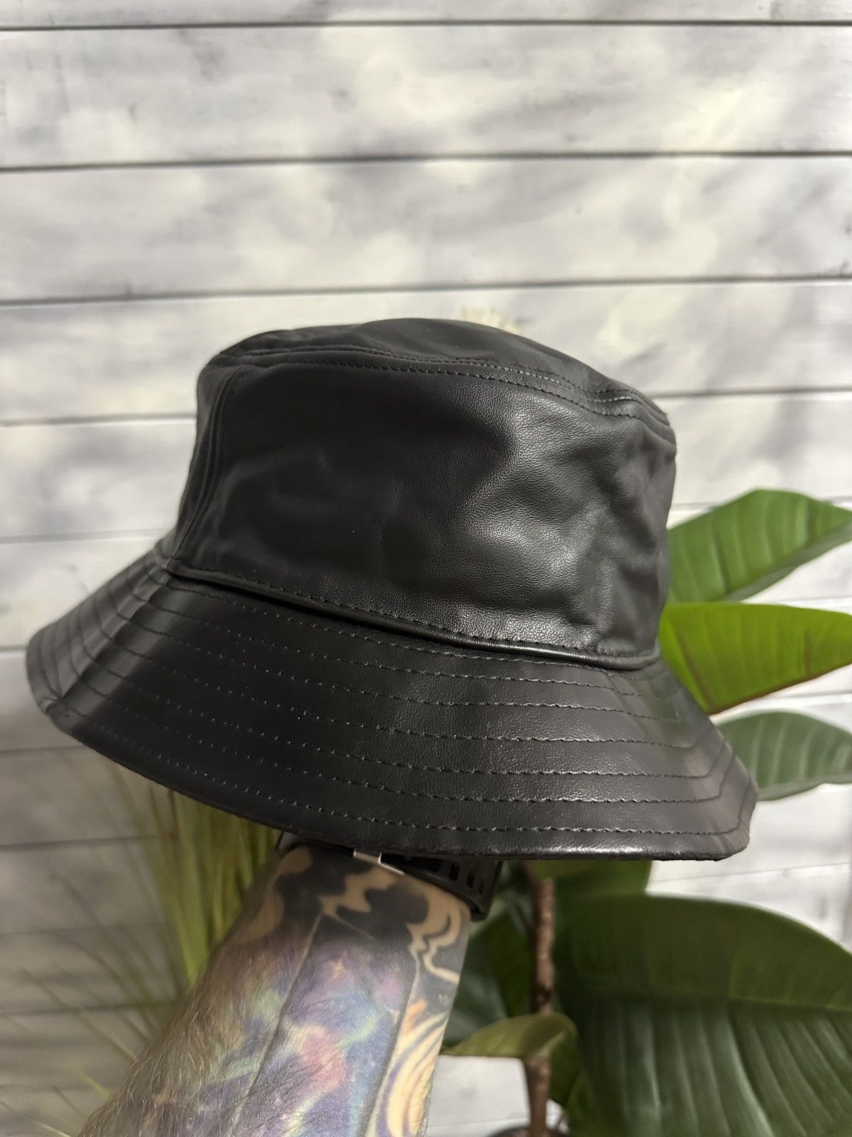 Other Rare Genuine Leather Hat Panama Made in USA Y2K Avant-Garde Size ONE SIZE - 1 Thumbnail