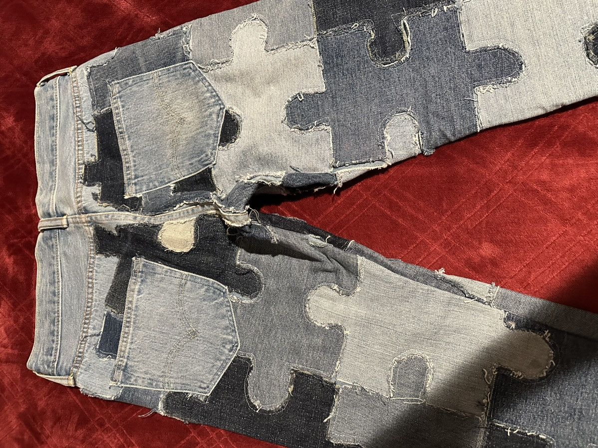 Designer × Vintage Roughcut Puzzle Piece Denim Size US 30 / EU 46 - 7 Thumbnail