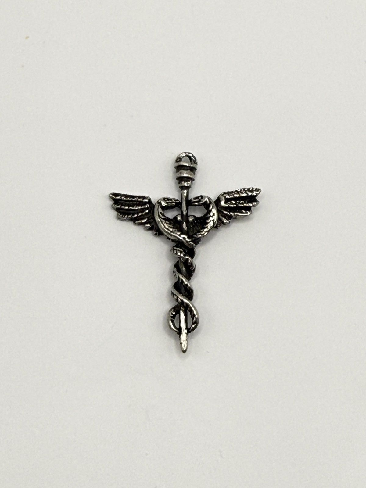 Seditionaries Alchemy 1990s caduceus earring/pendant biker/goth chrome erd Size ONE SIZE - 6 Thumbnail