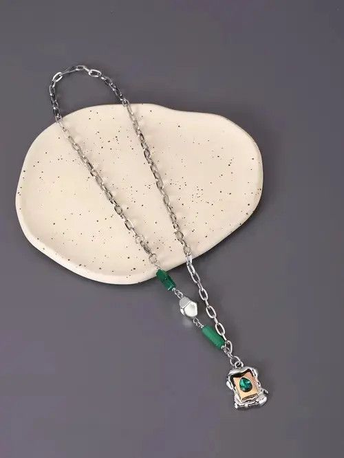 Jewelry × Vintage Retro Punk Vintage Rhinestone Chain Stainless Steel Size ONE SIZE - 2 Thumbnail