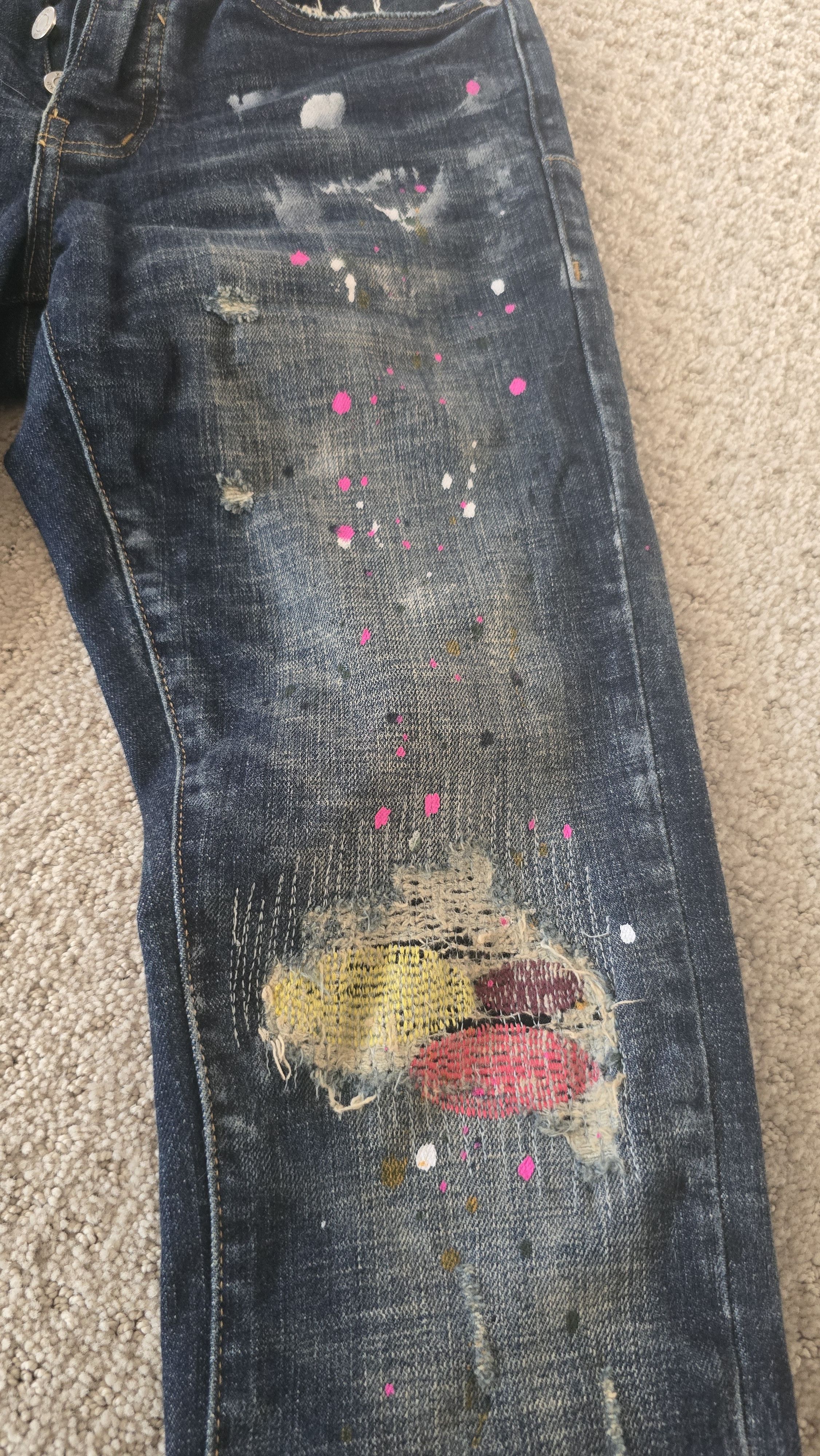 Purple Brand Purple Brand P001 Limited Edition Splatter Jeans BBC SUPREME Size US 28 / EU 44 - 4 Thumbnail