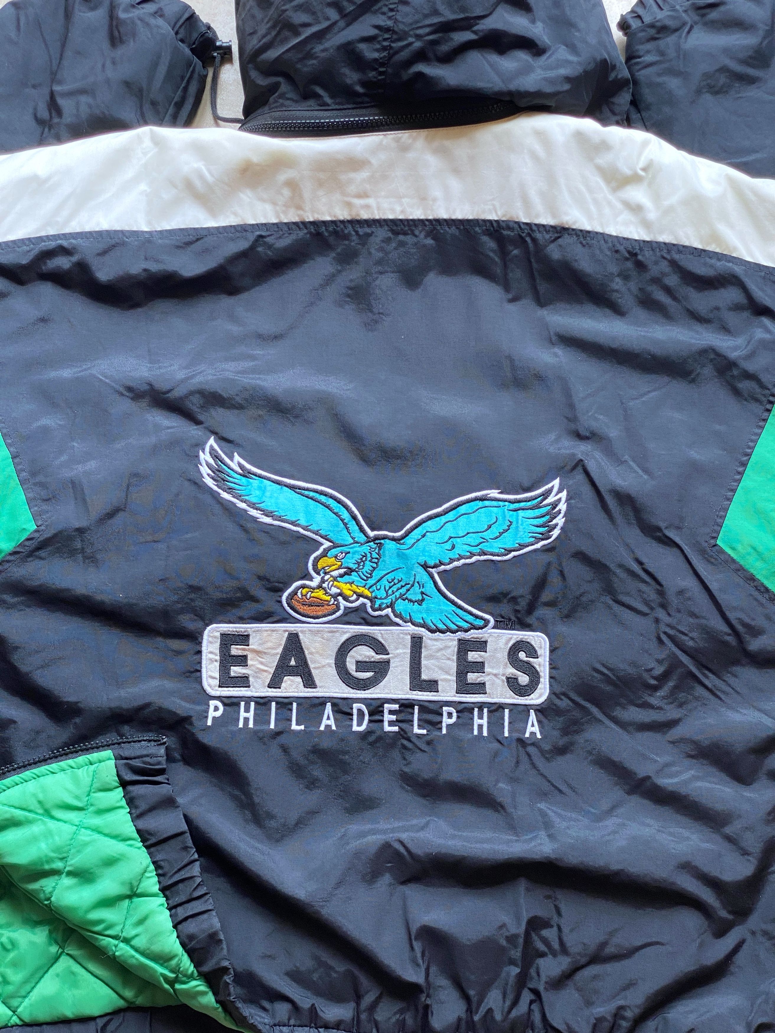Starter Philadelphia Eagles 90s GAME DAY puffer L kelly blk NFL vtg Size US L / EU 52-54 / 3 - 6 Thumbnail