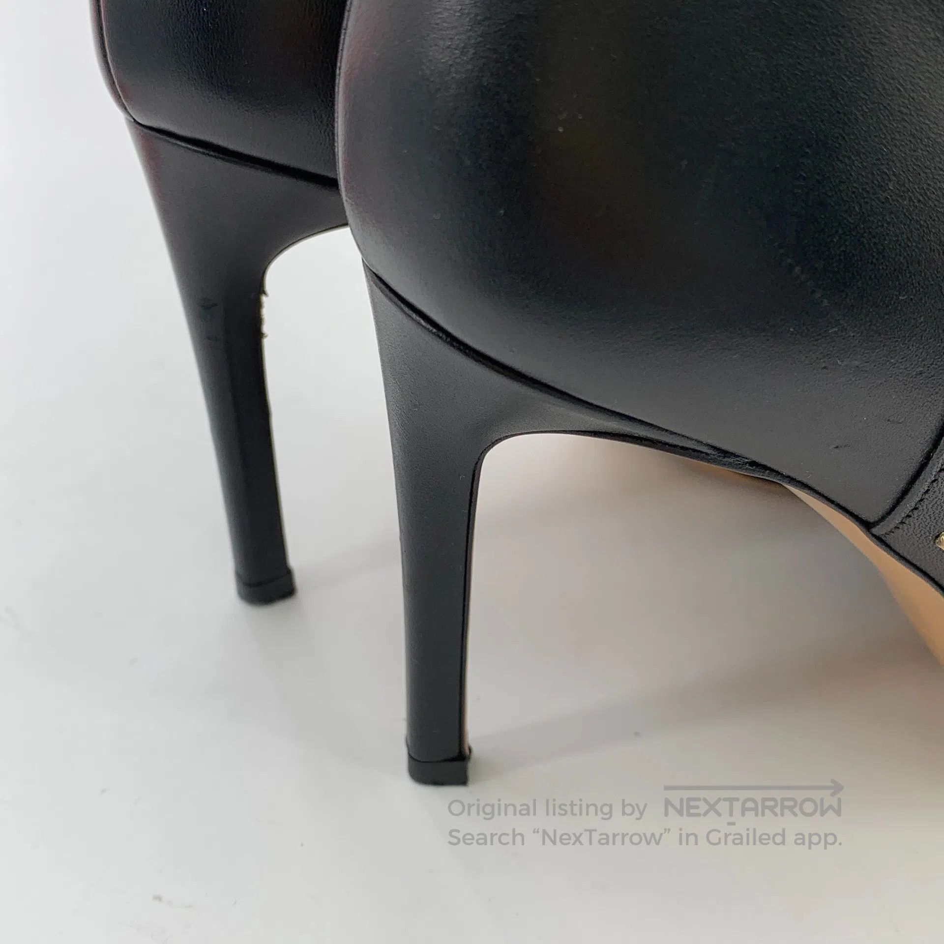 Valentino Valentino Black leather pointed toe rivet decoration fine Size US 6 / IT 36 - 9 Thumbnail