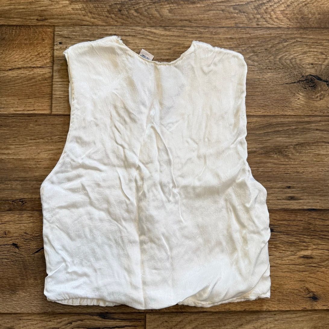 Vintage Vintage 90s Tantrums Cropper Knit Abstract Beaded Vest Size S / US 4 / IT 40 - 5 Thumbnail