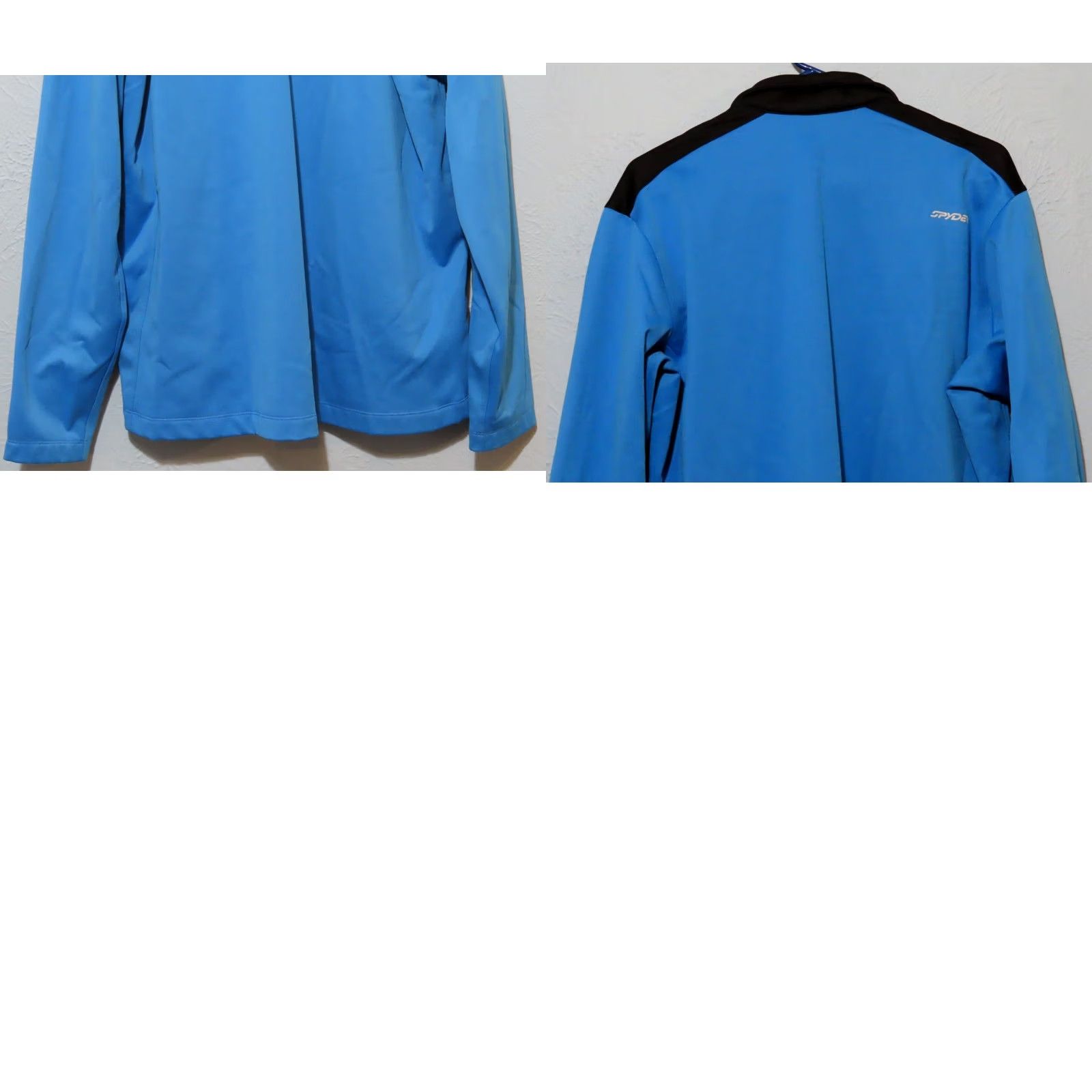 Spyder Spyder Jacket Men XL Blue Black Fleece Full Zip Activewear Pullover Breathable Stretch Long Sleeve Regular Fit Casual Outdoor Sports Size US XL / EU 56 / 4 - 8 Thumbnail
