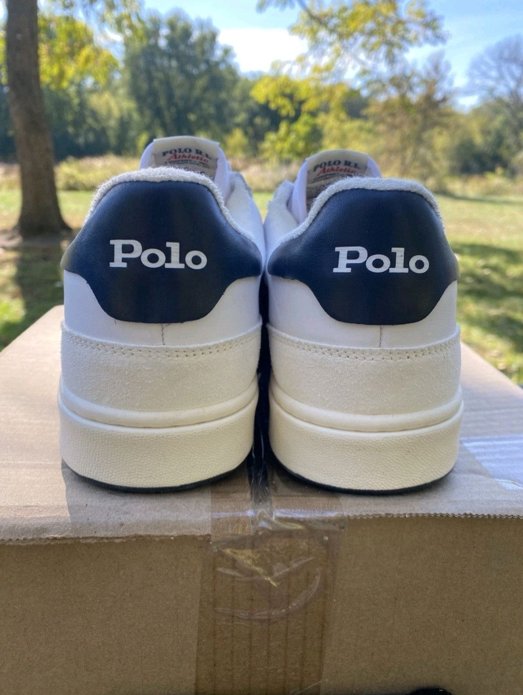 Ralph Lauren Ralph Lauren Polo Court Sneakers White Navy Red Retro 006 Size US 11.5 / EU 44-45 - 5 Thumbnail
