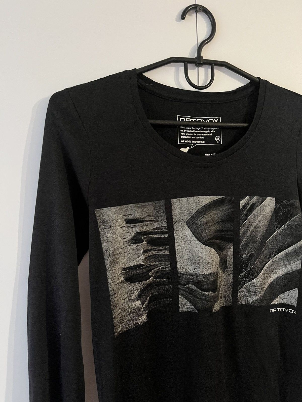 ORTOVOX Ortovox 185 Merino Wool Shape Pic Long Sleeve Tee Shirt Size XS / US 0-2 / IT 36-38 - 2 Thumbnail
