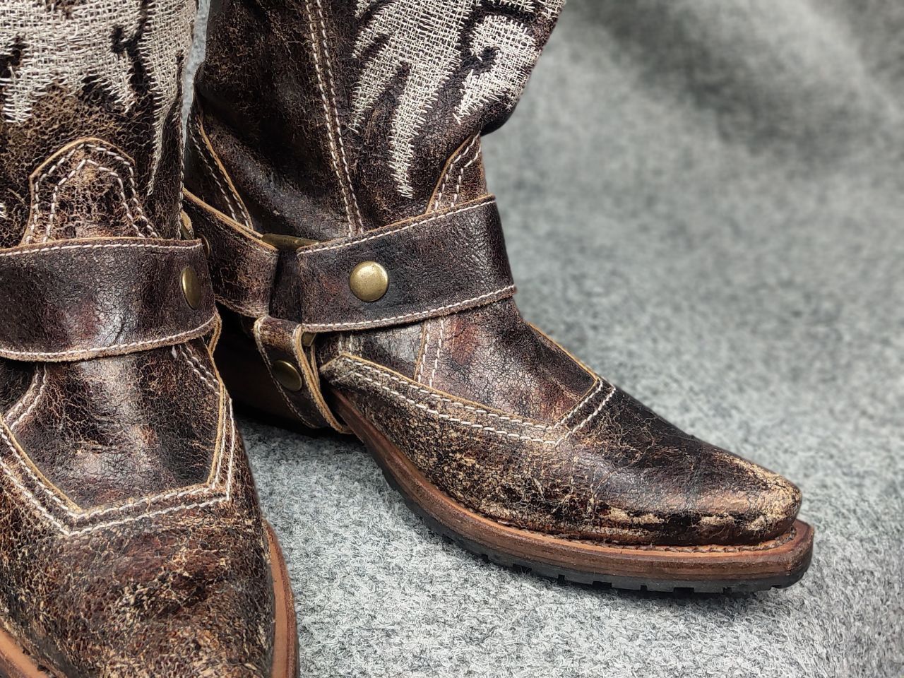 Sancho Boots Vintage Sancho Boots Barbados Textured embroidered leather Size US 6 / IT 36 - 19 Thumbnail
