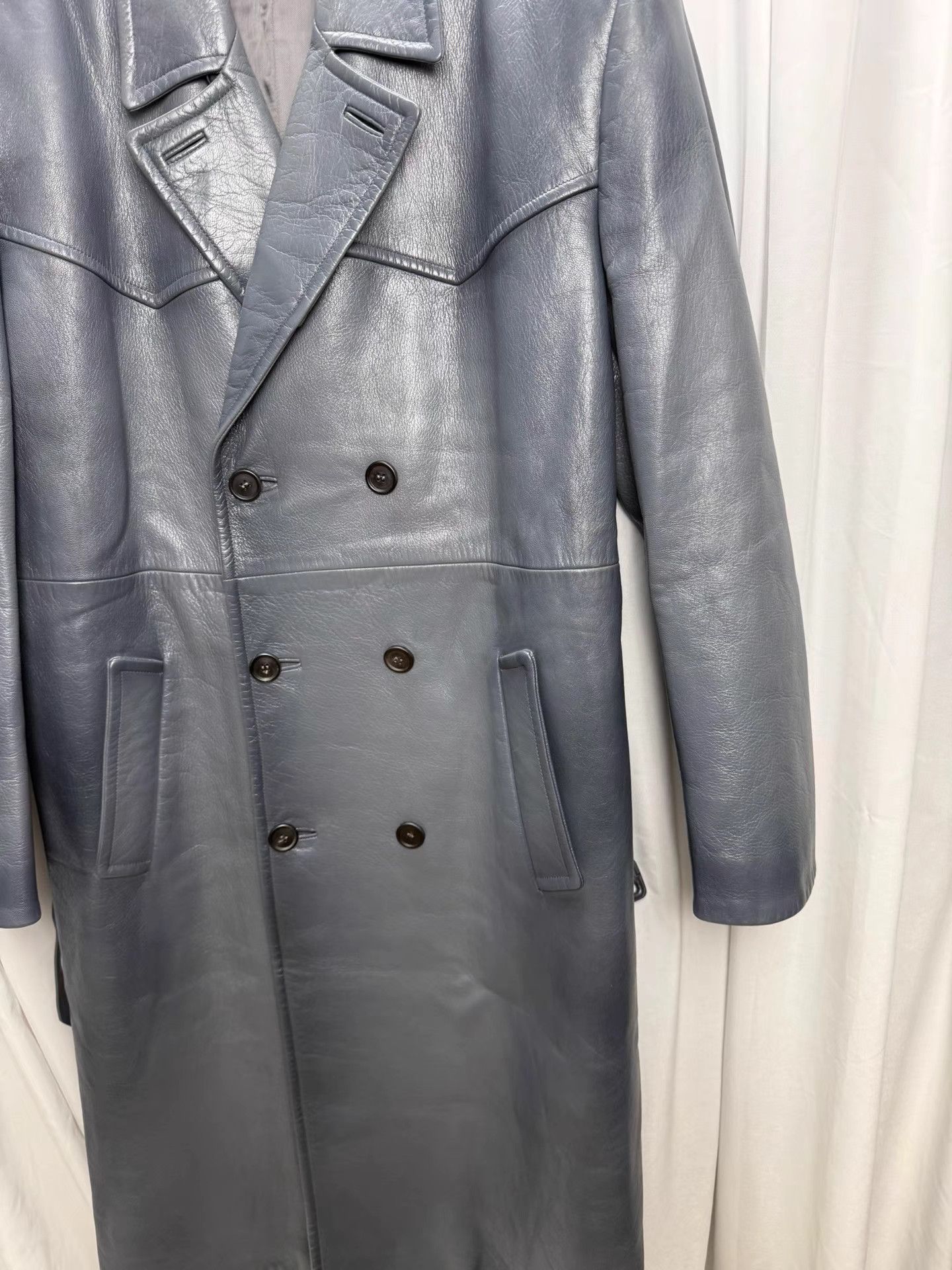 Prada PRADA RAF SIMONS Burnished Wide Shoulder Leather Jacket K20 Size US S / EU 44-46 / 1 - 3 Thumbnail