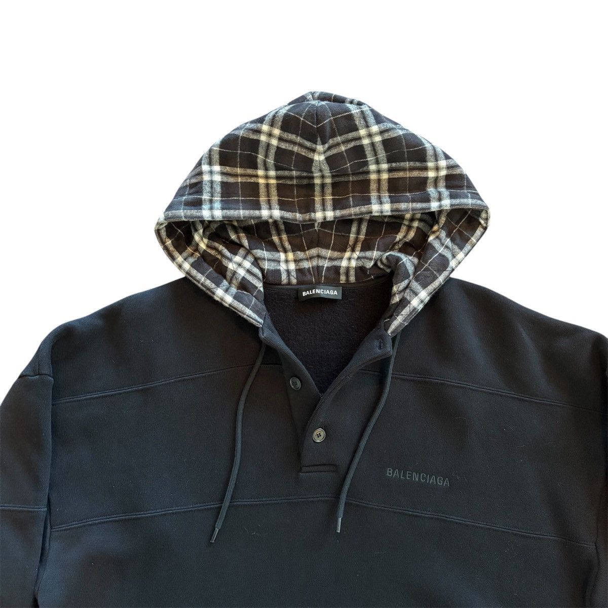 Balenciaga Balenciaga 2016 Checkered Hood Pullover Jacket Size US XXS / EU 40 - 3 Thumbnail