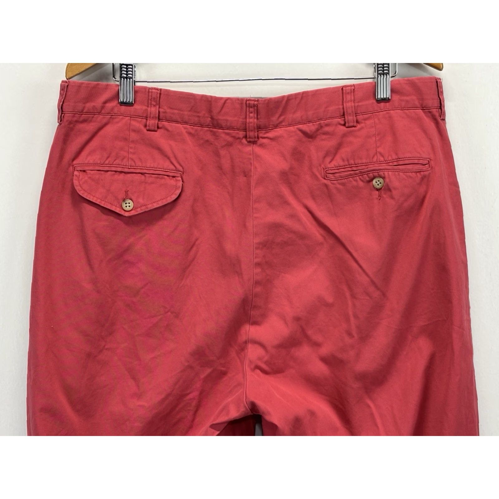 Polo Ralph Lauren VINTAGE Polo Ralph Lauren Chino Pants Men’s 38x32 Pink Pleated Cuffed Preppy Resort Mens Size US M / EU 48-50 / 2 - 5 Thumbnail