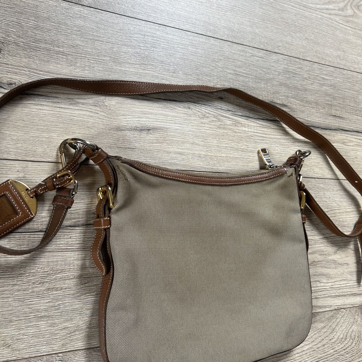 Prada Prada Crossbody Mini Bag Cloth Leather Big Logo Size ONE SIZE - 8 Thumbnail