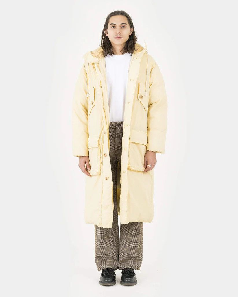 Marni o1s1v1r1oon0925 Garment Dyed Down Coat in Beige Size US S / EU 44-46 / 1 - 4 Thumbnail