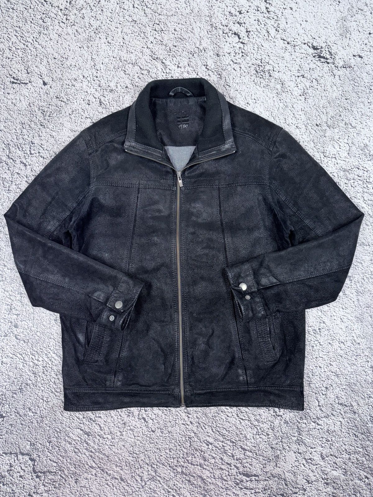 Morgan Homme Vintage Morgan Black Genuine Leather Zip Jacket M Size US M / EU 48-50 / 2 - 1 Thumbnail