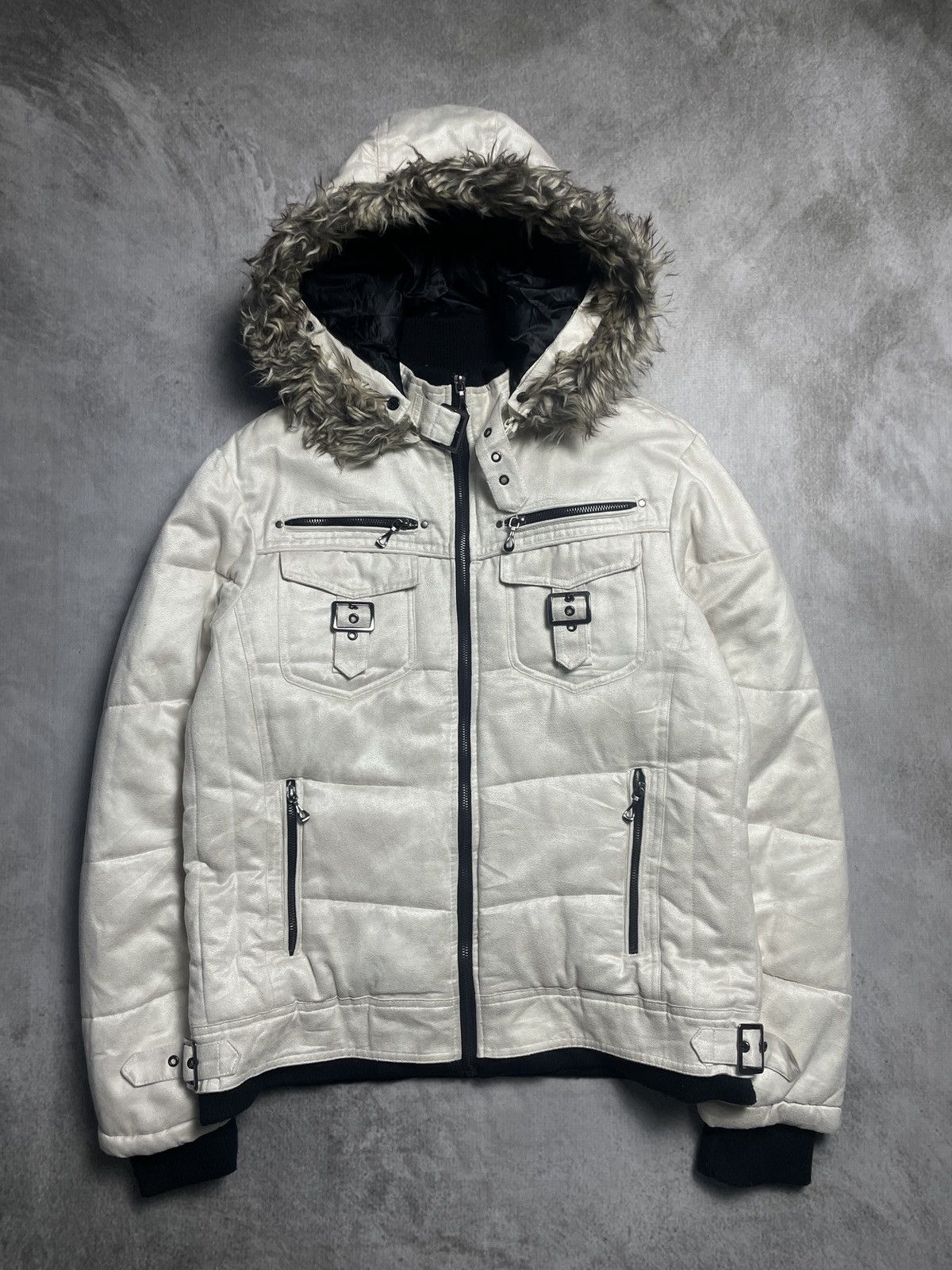 Japanese Brand 2000’s Roushatte - Vkei Style Puffer Fur Jacket Size US L / EU 52-54 / 3 - 1 Thumbnail