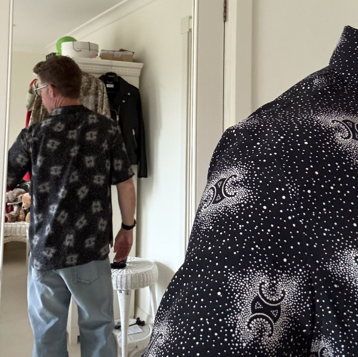 Celine $1.45k SS25 Celine 💯% silk Hawaiian shirt Hedi 39 sample Size US M / EU 48-50 / 2 - 10 Thumbnail
