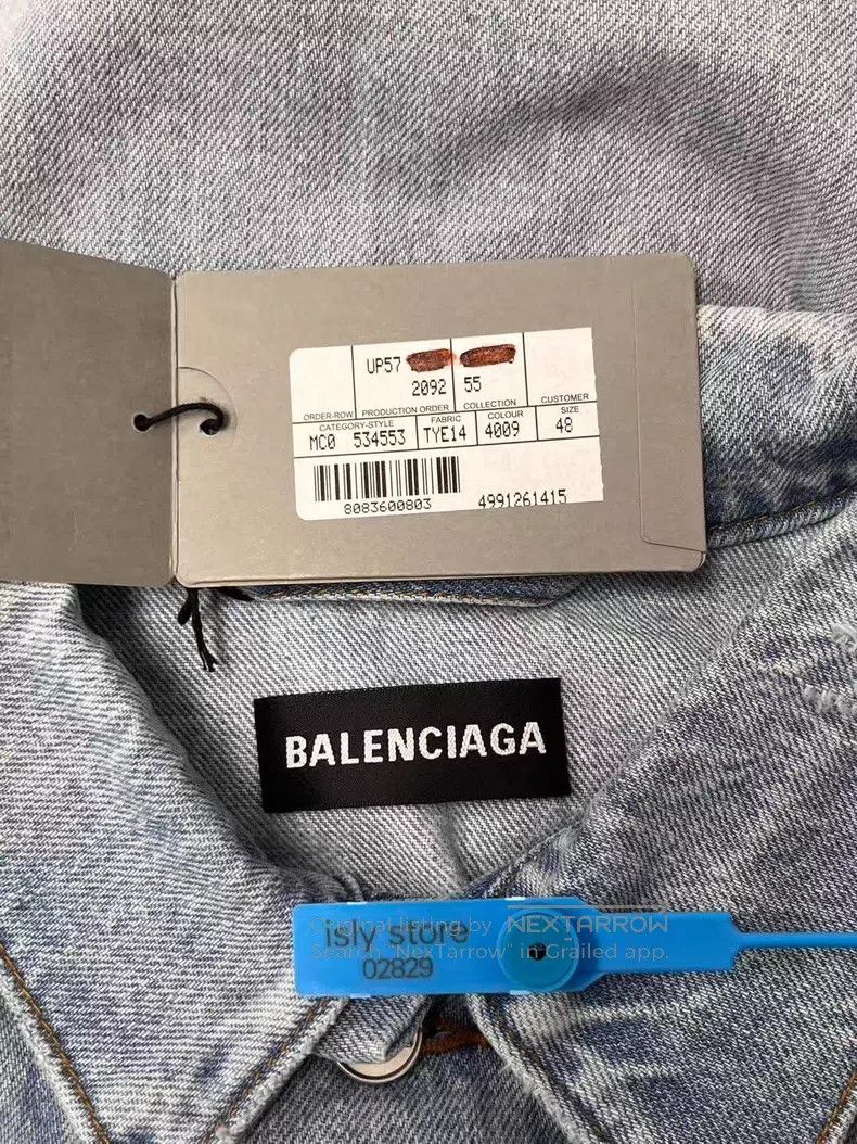 Balenciaga Balenciaga Back Logo Denim Jacket Size US M / EU 48-50 / 2 - 5 Thumbnail