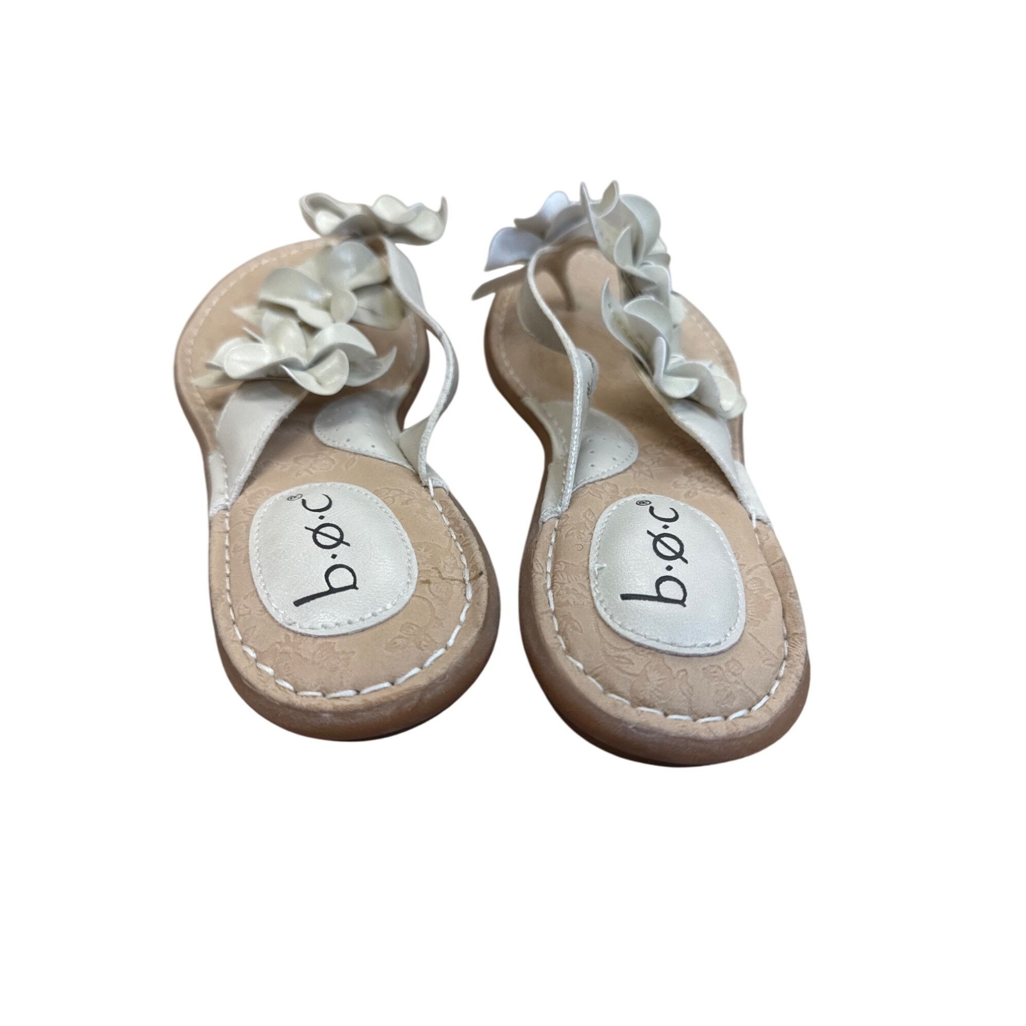 Born B.O.C Womens Light Green & Tan Floral Slip-On Sandals Size 8 Size US 8 / IT 38 - 6 Thumbnail