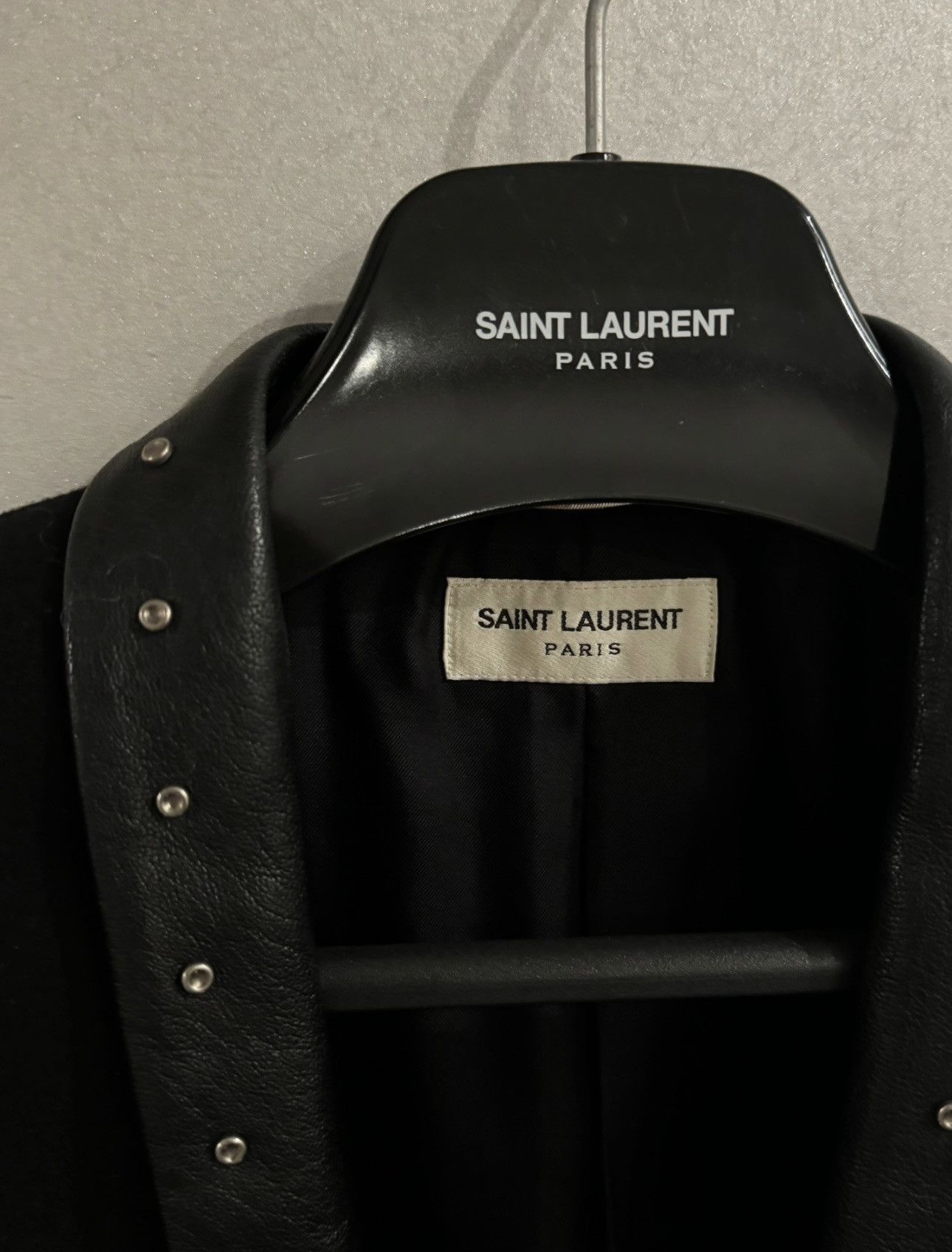 Saint Laurent Paris × Yves Saint Laurent Saint Laurent rivets leather collar suits Size 46S - 2 Thumbnail