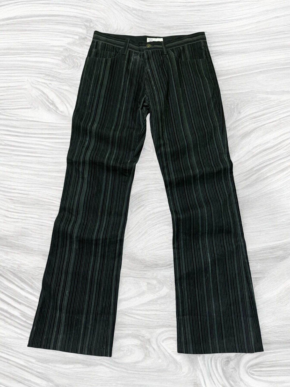 If Six Was Nine × Japanese Brand × Tornado Mart TESS 3 HIRO VELVET STRIPES FLARED PANTS Size US 30 / EU 46 - 1 Thumbnail