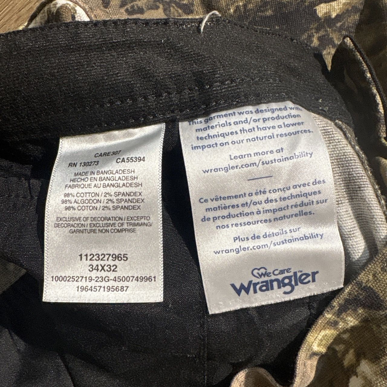Wrangler Wrangler All Terrain Gear Camo Pants Size 34x32 Size US 34 / EU 50 - 4 Thumbnail