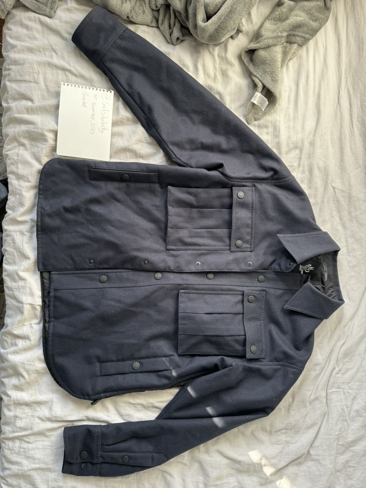 image of Moncler Grenoble Après Ski Jacket in Navy/Blue, Men's (Size XL)