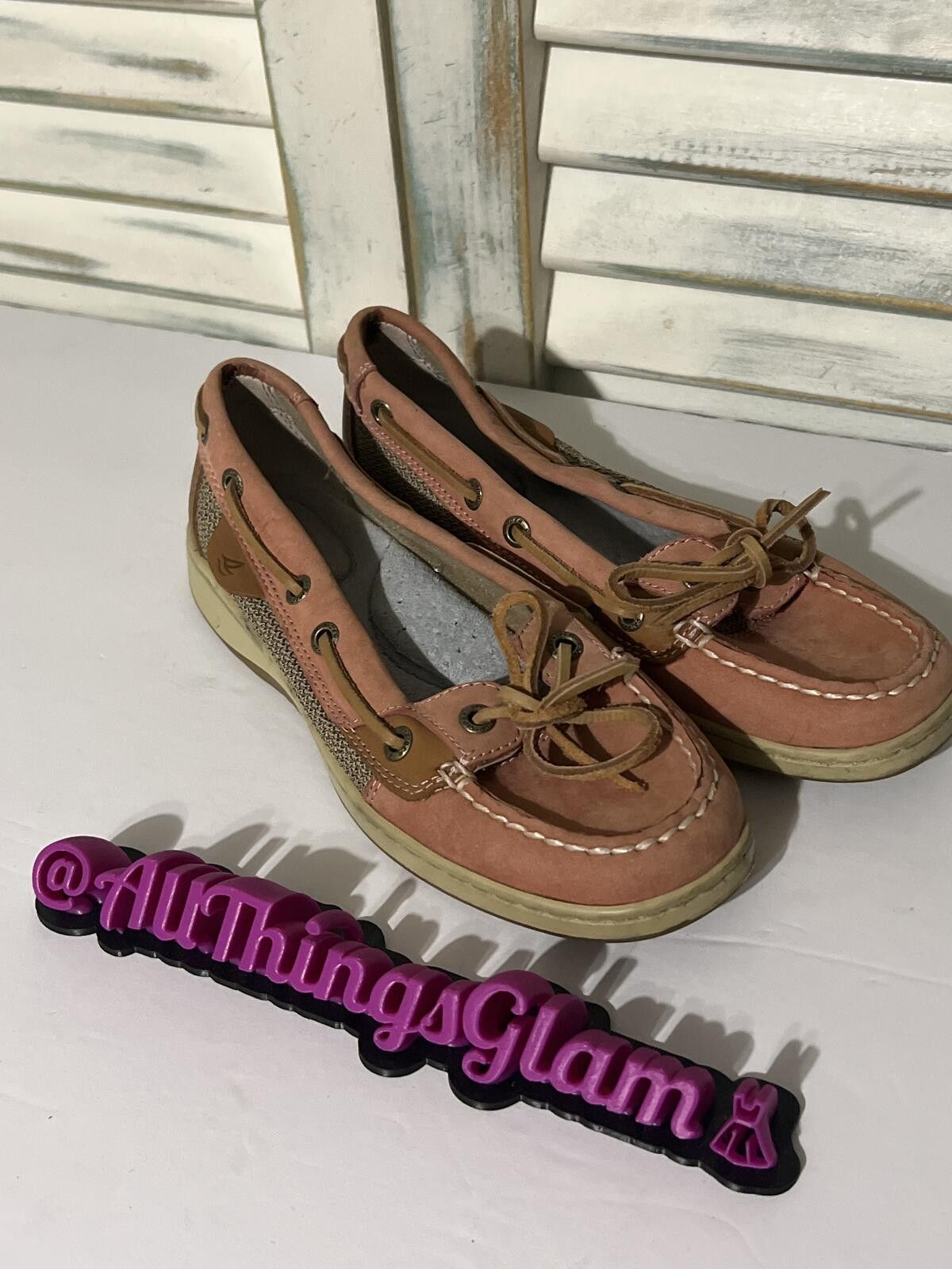 Sperry Sperry Pink and Tan topsiders Boat Shoes Size 5 Size US 5 / IT 35 - 1 Thumbnail