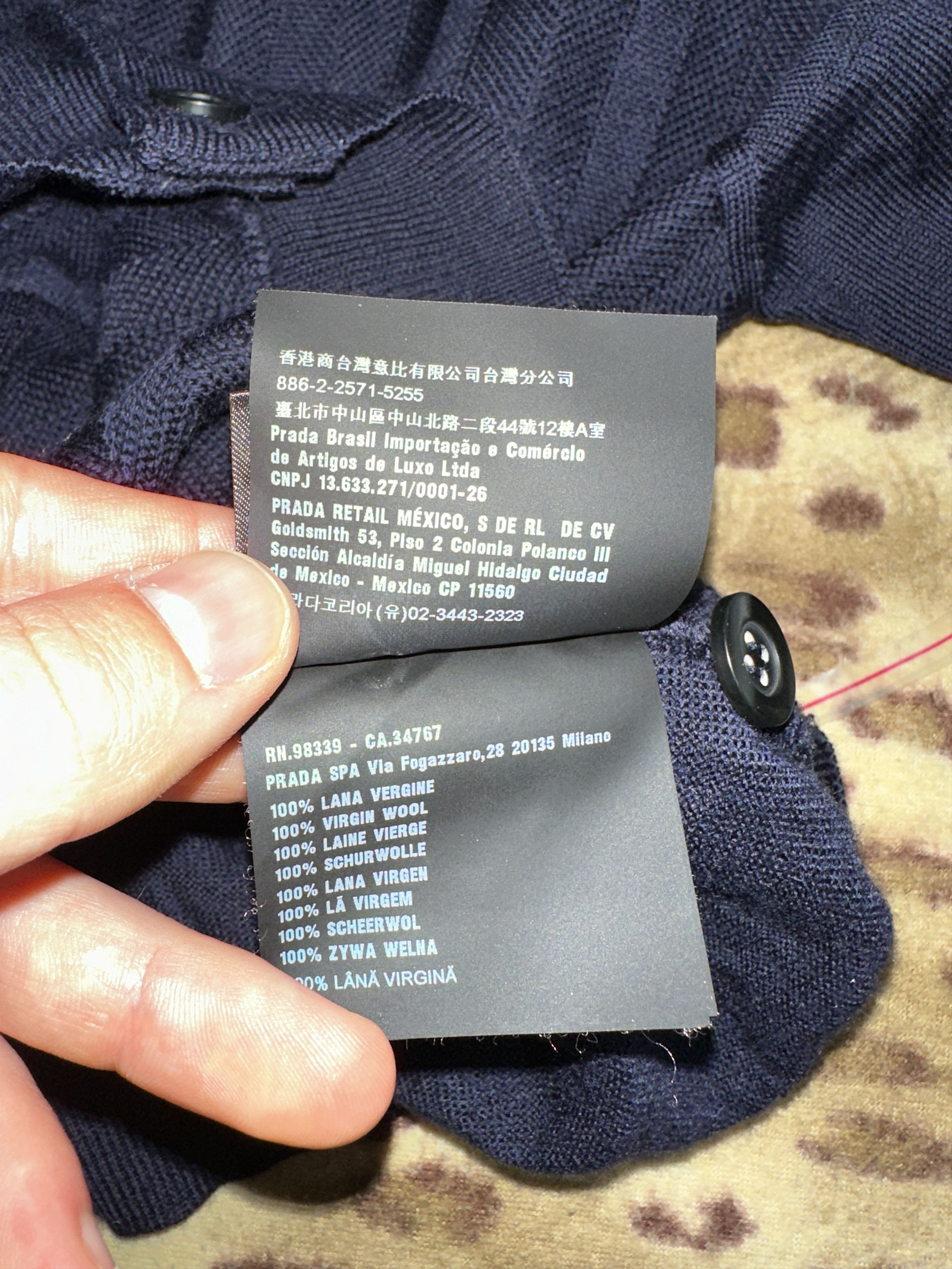 Prada Prada Milano Wool V-Neck Cardigan Navy Oversize Knit 38 Size XS / US 0-2 / IT 36-38 - 11 Thumbnail