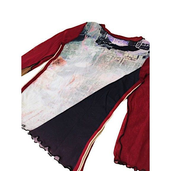 Cop Copine Cop Copine Mesh Top Black Roses Size XS / US 0-2 / IT 36-38 - 3 Thumbnail
