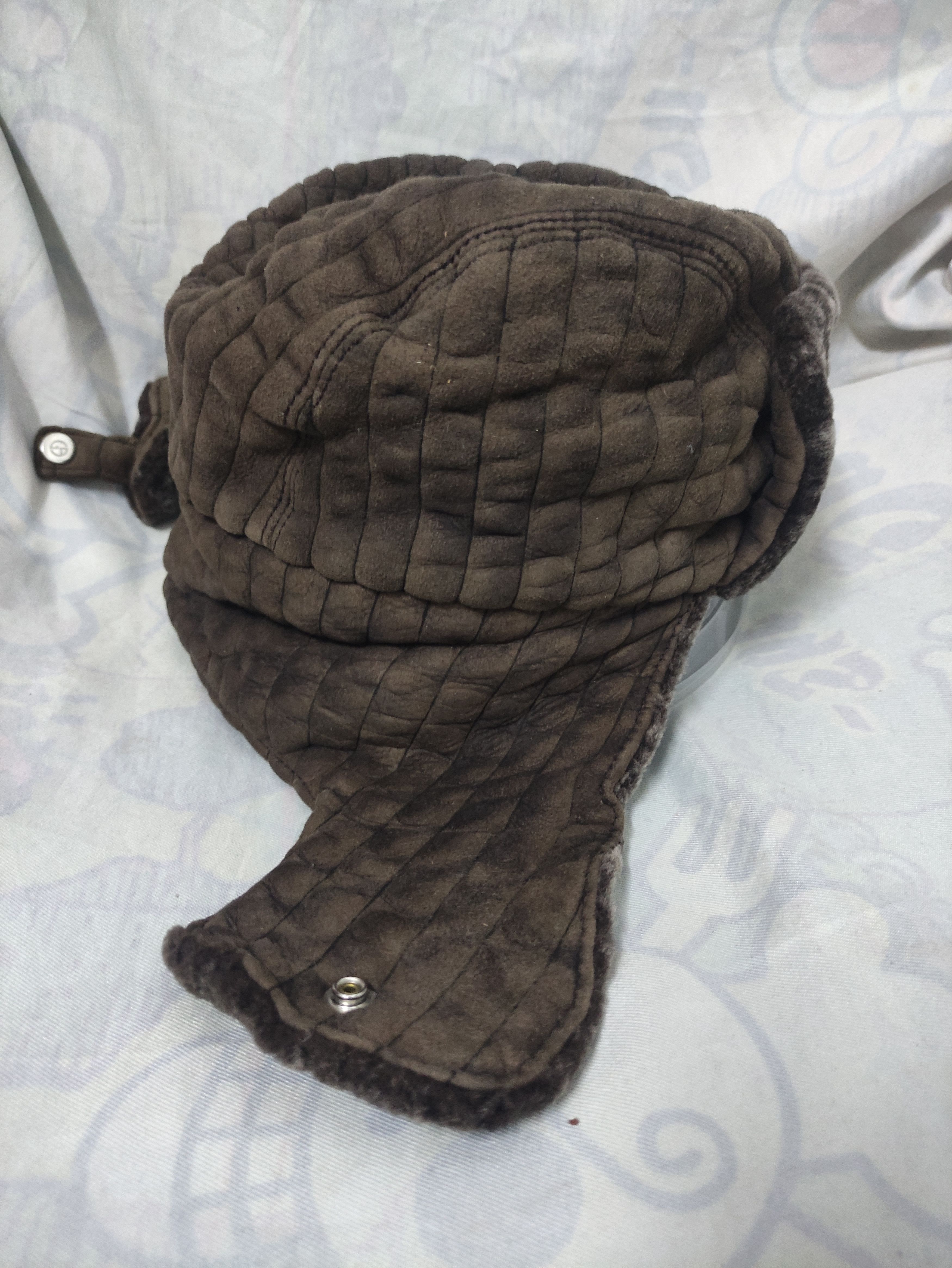 Giorgio Armani GIORGIO ARMANI VINTAGE TRAPPER HAT SUEDE LEATHER Size ONE SIZE - 5 Thumbnail