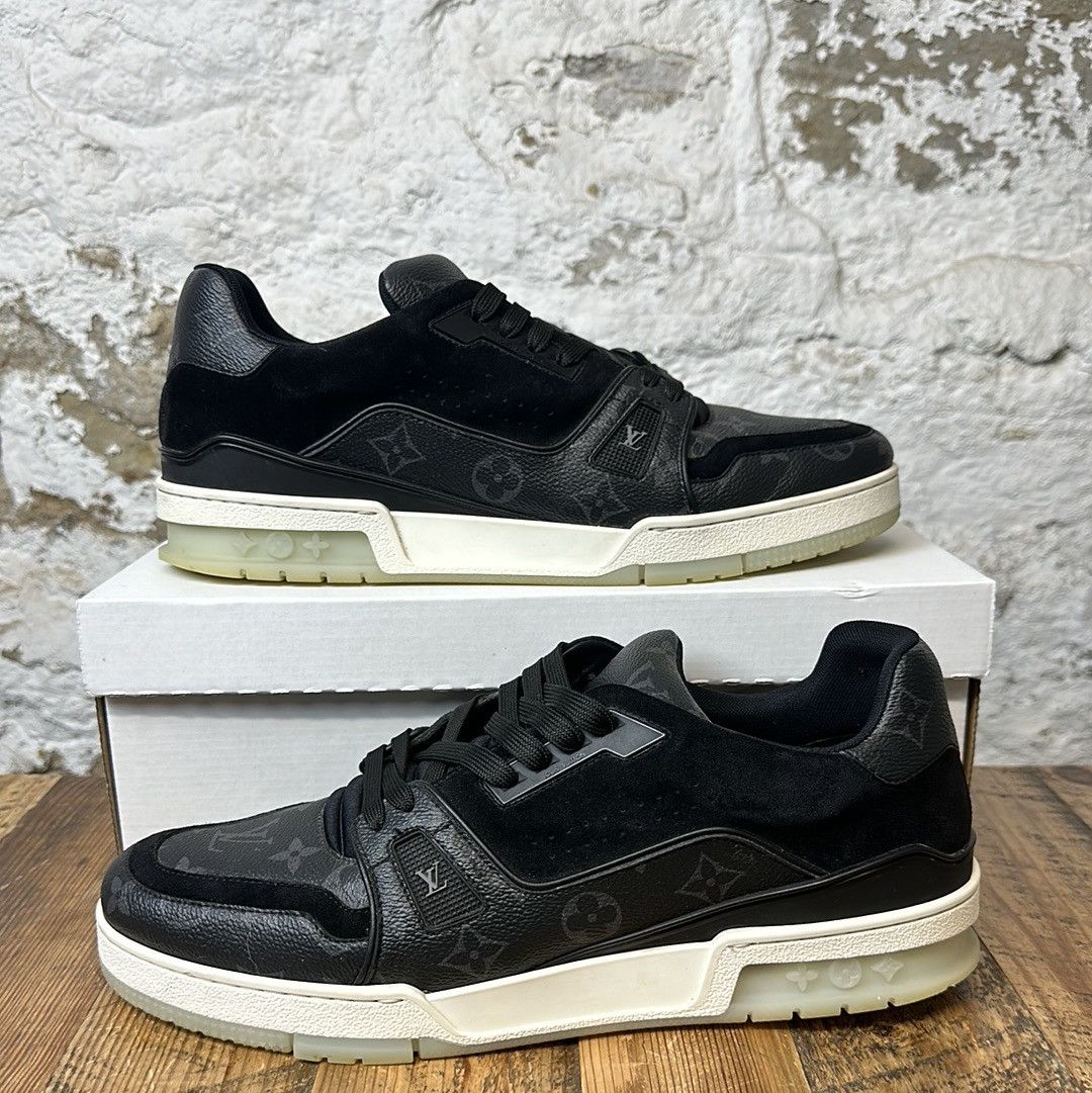 image of Louis Vuitton Graphite Monogram Trainer Size 10 Shoes in Black, Men's