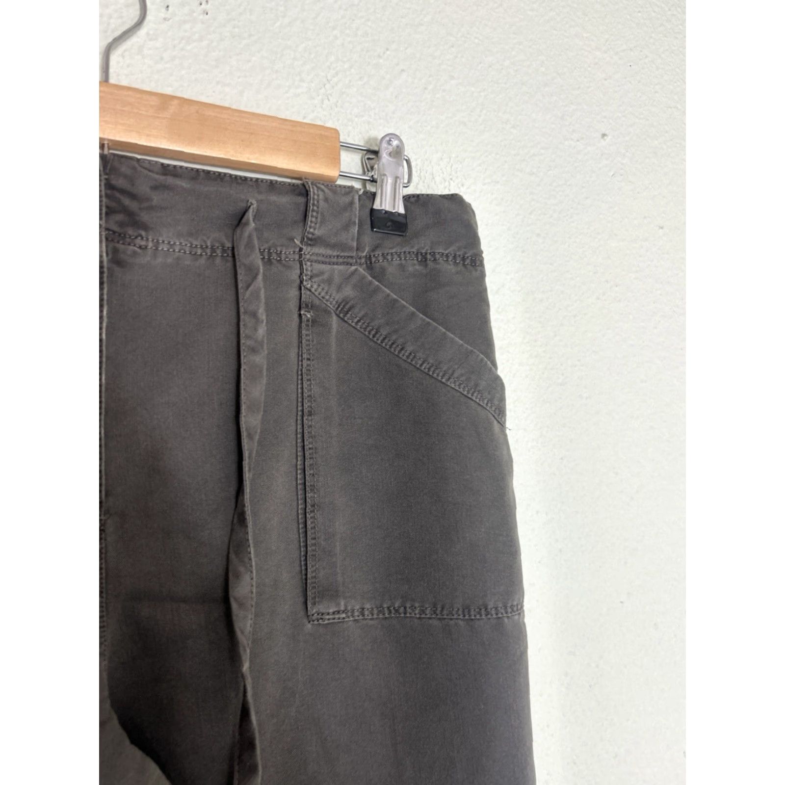 Sandro Sandro Womens Size 10 Brown Capri Cargo Pants Viscose Blend 32x26 Size 32" / US 10 / IT 46 - 5 Thumbnail