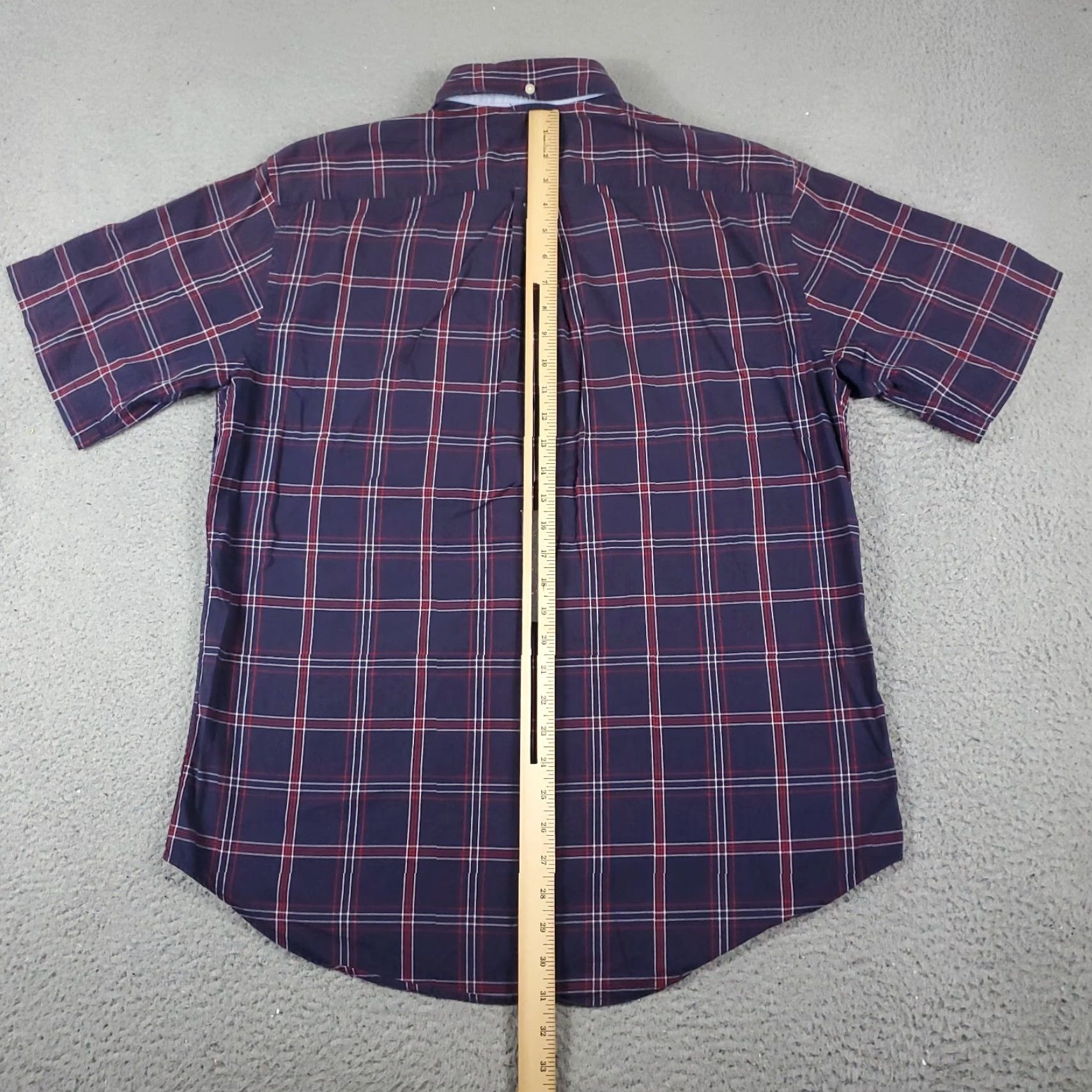 Tommy Hilfiger Tommy Hilfiger Shirt Mens Medium Purple Plaid Button-Up Short Sleeve Casual Classic Modern Colorful American Size US M / EU 48-50 / 2 - 5 Thumbnail